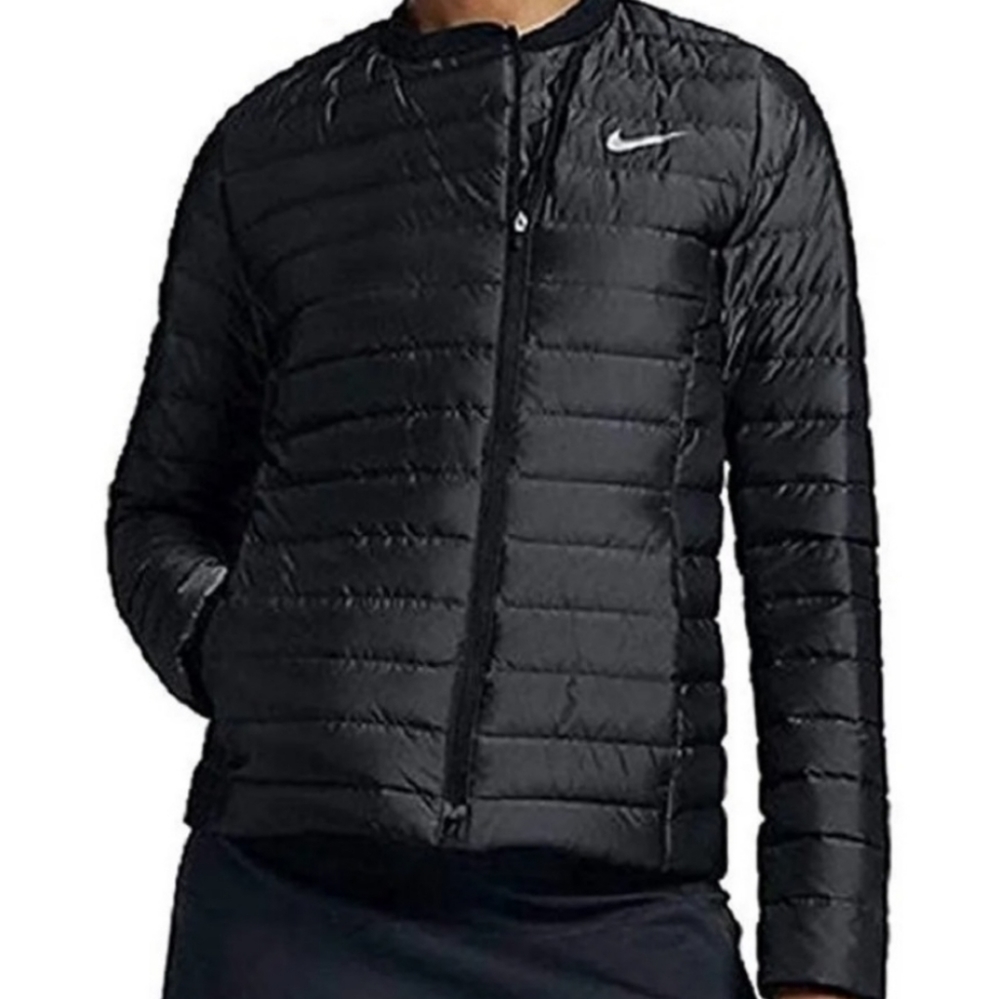 Nike Asymmetrical Grey Down Golf Puffer Coat